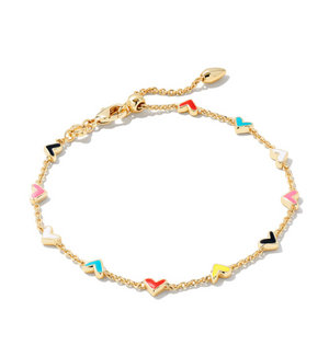 Haven Heart Delicate Chain Bracelet Gold Multi Mix by Kendra Scott