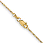 14K Yellow Gold  1.0mm Round Open Link Cable with Lobster Clasp 20"