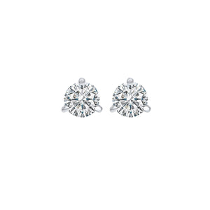 14K White Gold Diamond Stud Earrings