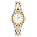 Corso Two-Tone Stainless Steel Bracelet with White Dial Watch by Citizen