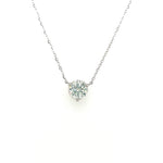 14K White Gold 0.32ct Diamond Pendant Necklace