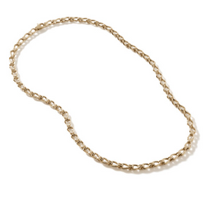 Surf 14K Gold 5x10mm Link Necklace Sz 18 by John Hardy