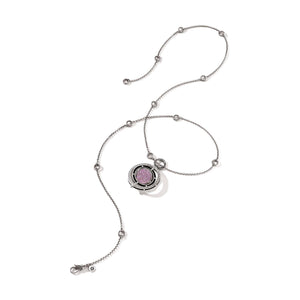 Dot Moon Door Silver Pink Tourmaline Necklace by John Hardy