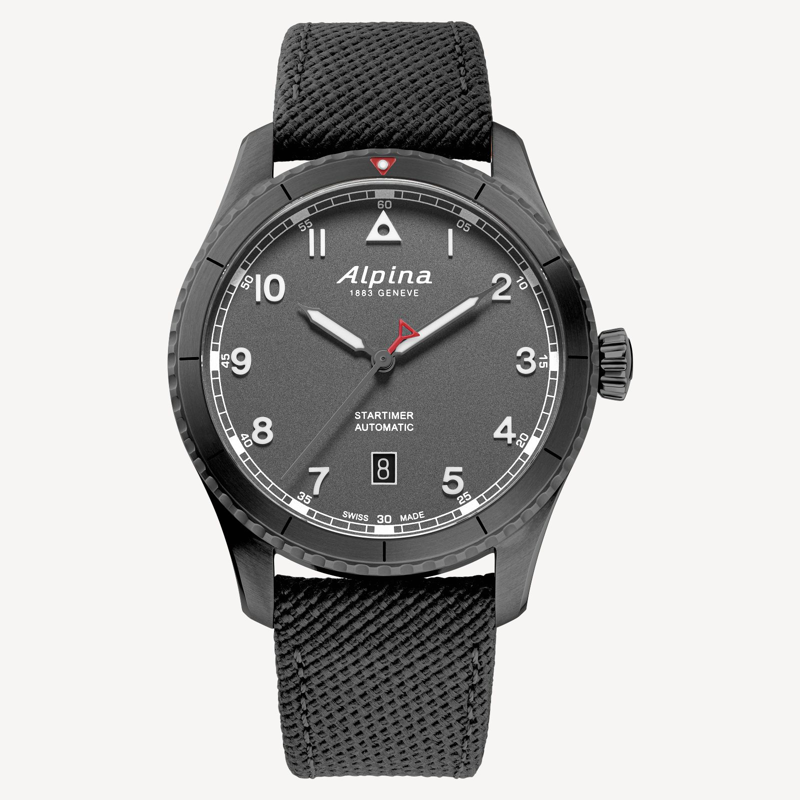 Startimer Pilot Automatic WR100 SS with Gray Strap by Alpina