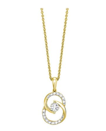 
            
                Load image into Gallery viewer, 10K Yellow Gold 0.25cttw H/I SI Diamond Pendant
            
        