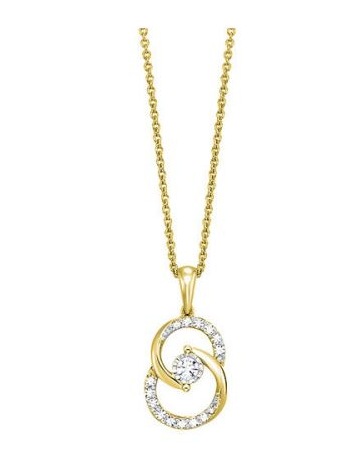 10K Yellow Gold 0.25cttw Diamond Pendant