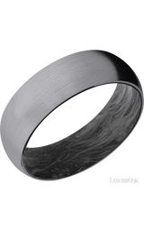7 mm wide Domed Tantalum band featuring a Forged Carbon Fiber sleeve.