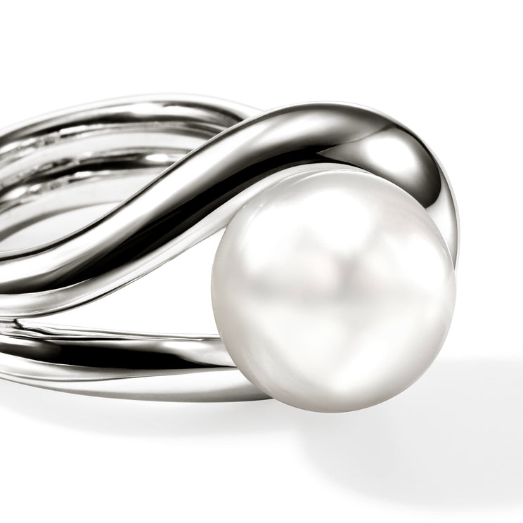 Surf Silver Ring with Cultured Fresh Water Pearl by John Hardy