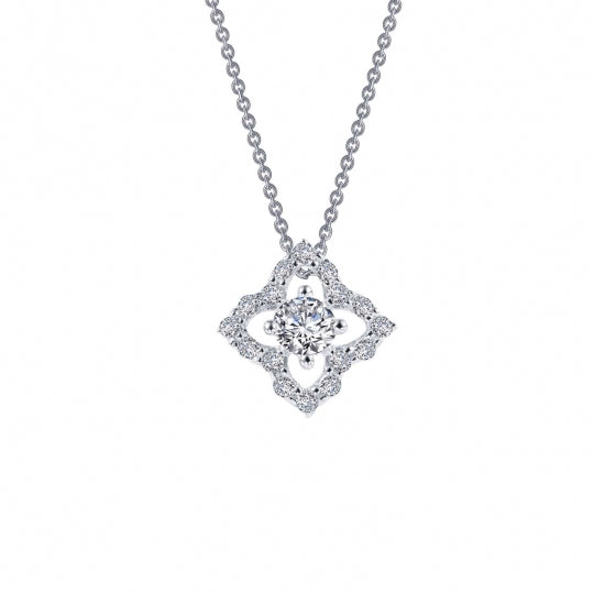 Simulated Diamond Flower Pendant by Lafonn