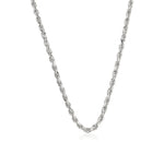 White Gold Rope Chain 16 inch