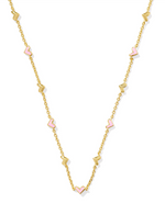 Haven Gold Plated Pink Enamel Strand Necklace by Kendra Scott