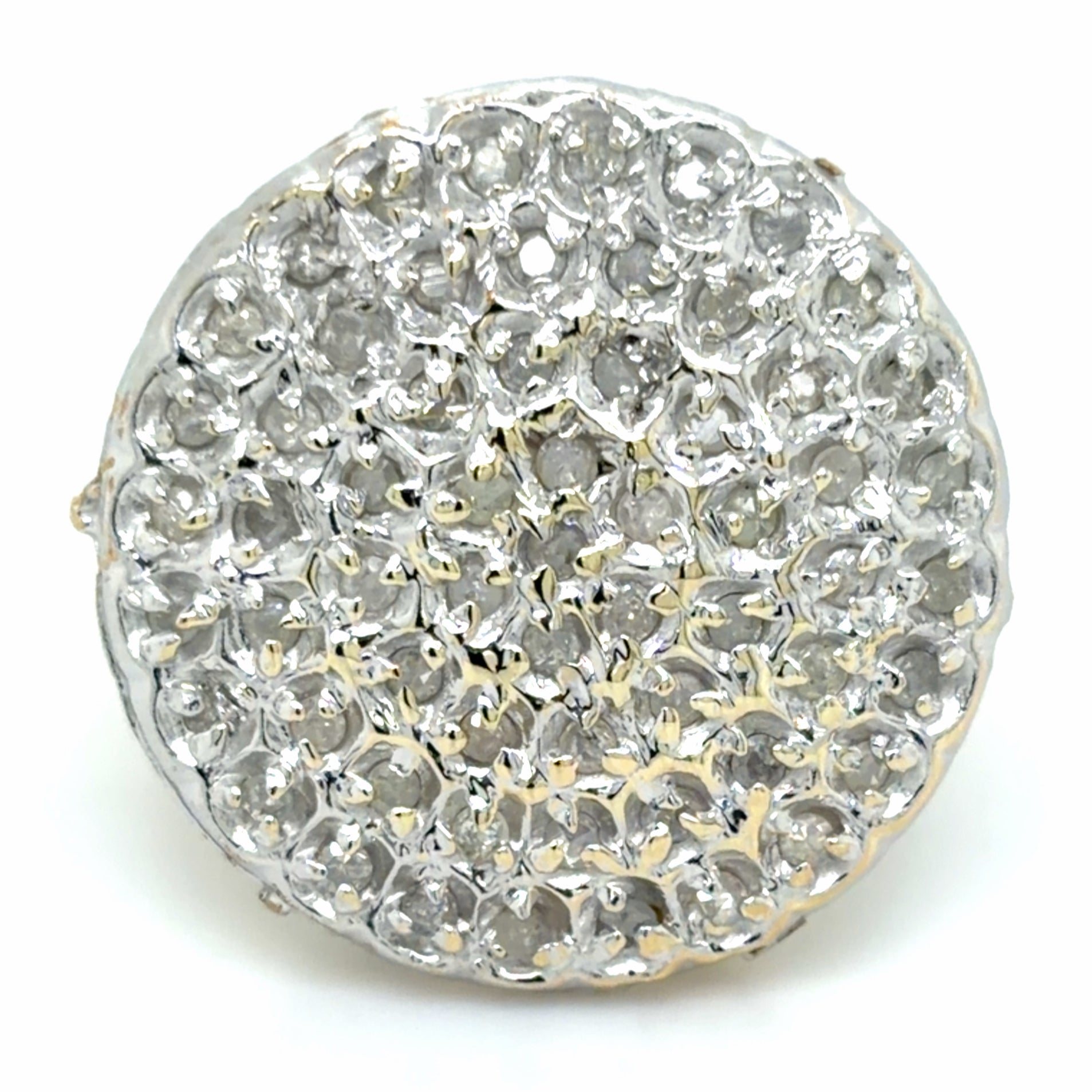 Estate Diamond Large Circle Cluster Ring