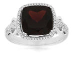 Garnet Diamond Ring