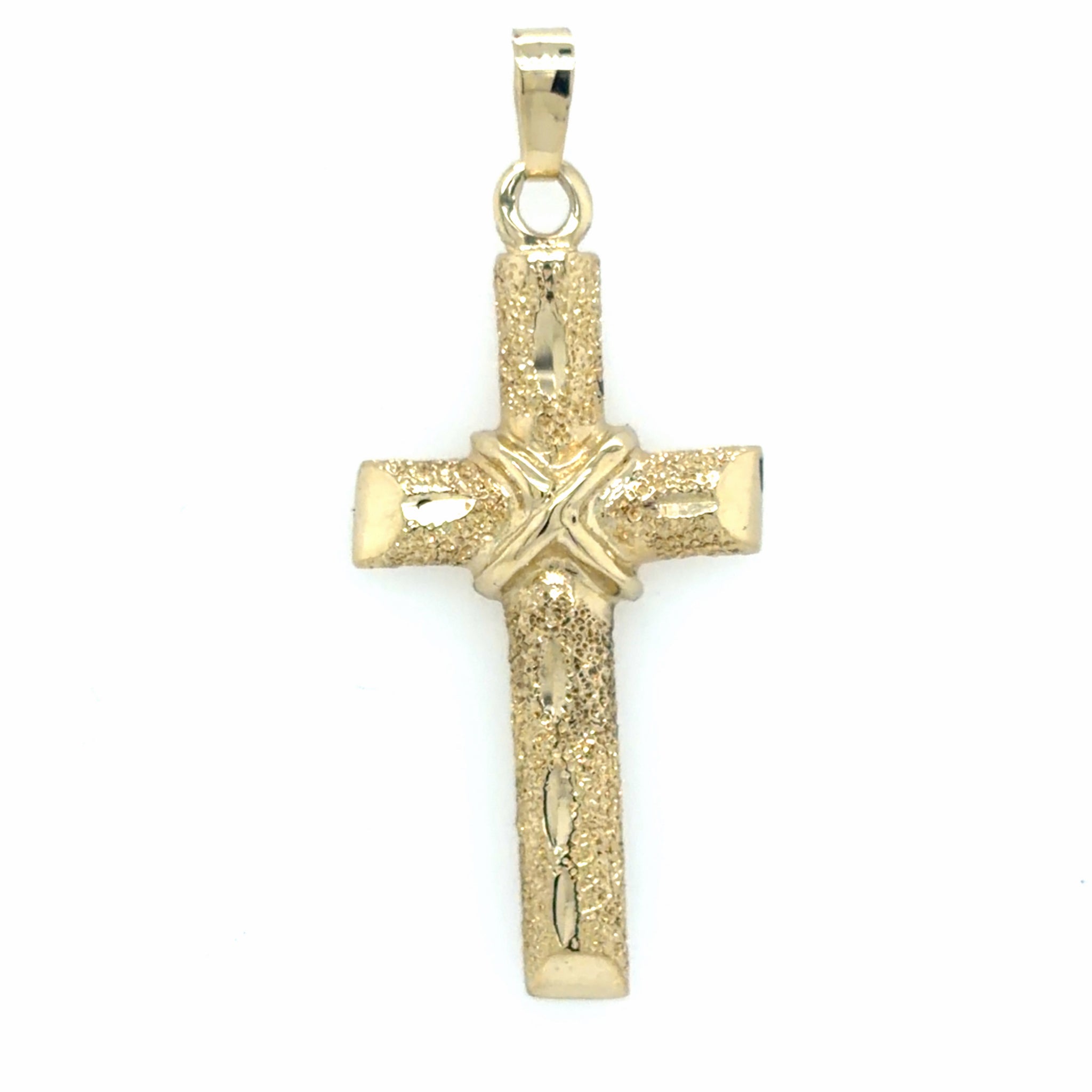 Estate Textured Cross Pendant