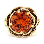 Estate Orange Flower Ring