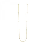 14K Yellow Gold 0.75cttw Diamond Station Necklace 18"