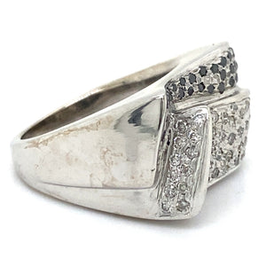 Estate Black & White Diamond Ring