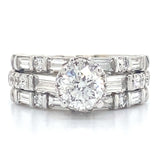 Estate 2.37cttw Diamond Wedding Set