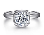 14K White Gold 0.13cttw G-H SI2  Round Diamond Semi-Mount Engagement Ring by Gabriel