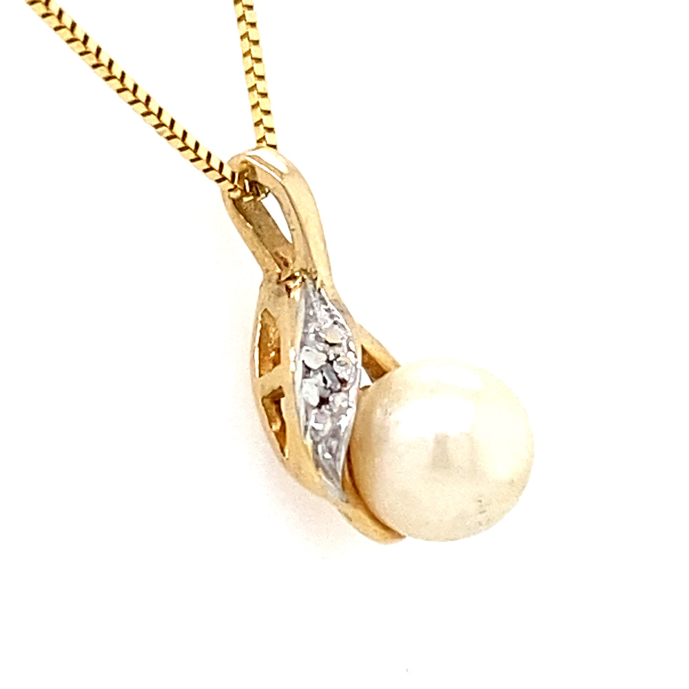 Estate Pearl Drop Necklace