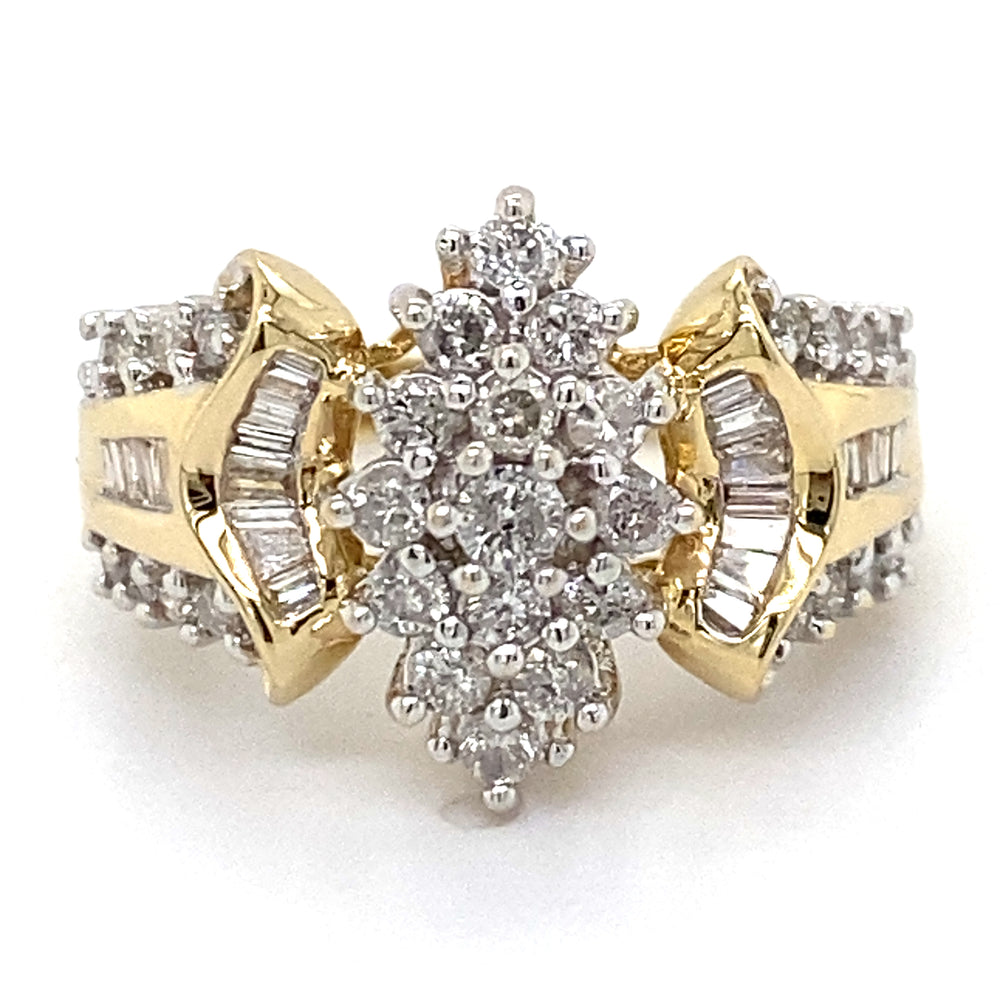Estate Diamond Cluster Ring