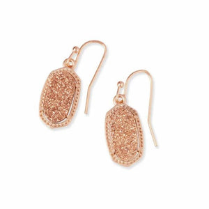 Lee Earrings Rose Gold Rose Gold Druzy by Kendra Scott