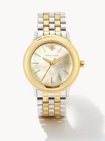 Alex Two Tone Stainless Steel 35mm Watch in Ivory Mother-of-Pearl by Kendra Scott