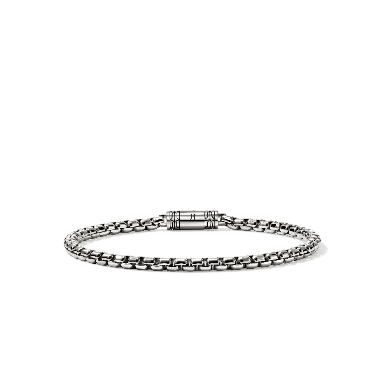 Chains Box Silver 3.7mm Box Chain Bracelet with Pusher Clasp by John Hardy