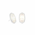Eillie Silver Plated Ivory Mother of Pearl Earrings by Kendra Scott