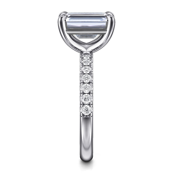 Winslow - 14K White Gold Emerald Cut Diamond Engagement Ring