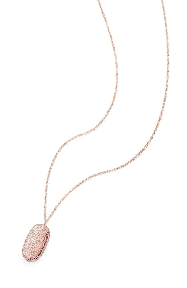 Rae Rose Gold Filigree Necklace by Kendra Scott