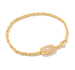 Grayson Yellow Gold Plated Stretch Bracelet with White Crystal by Kendra Scott