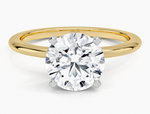 14K Yellow Gold LAB GROWN 2.11ct VS2 F RBC Diamond Engagement Ring