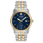 Corso Two-Tone Stainless Steel Bracelet with Deep Blue Dial Watch by Citizen