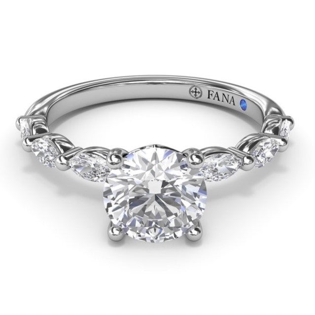 Perfectly Polished Diamond Engagement Semi-Mount Ring