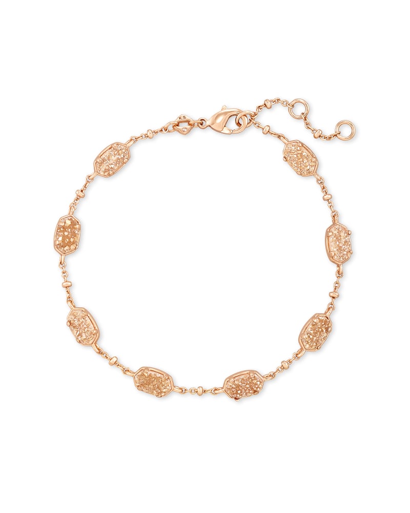 Emilie Rose Gold Chain Bracelet in Sand Drusy by Kendra Scott