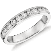 14K White Gold 0.33cttw I1 HI Diamond Wedding Band