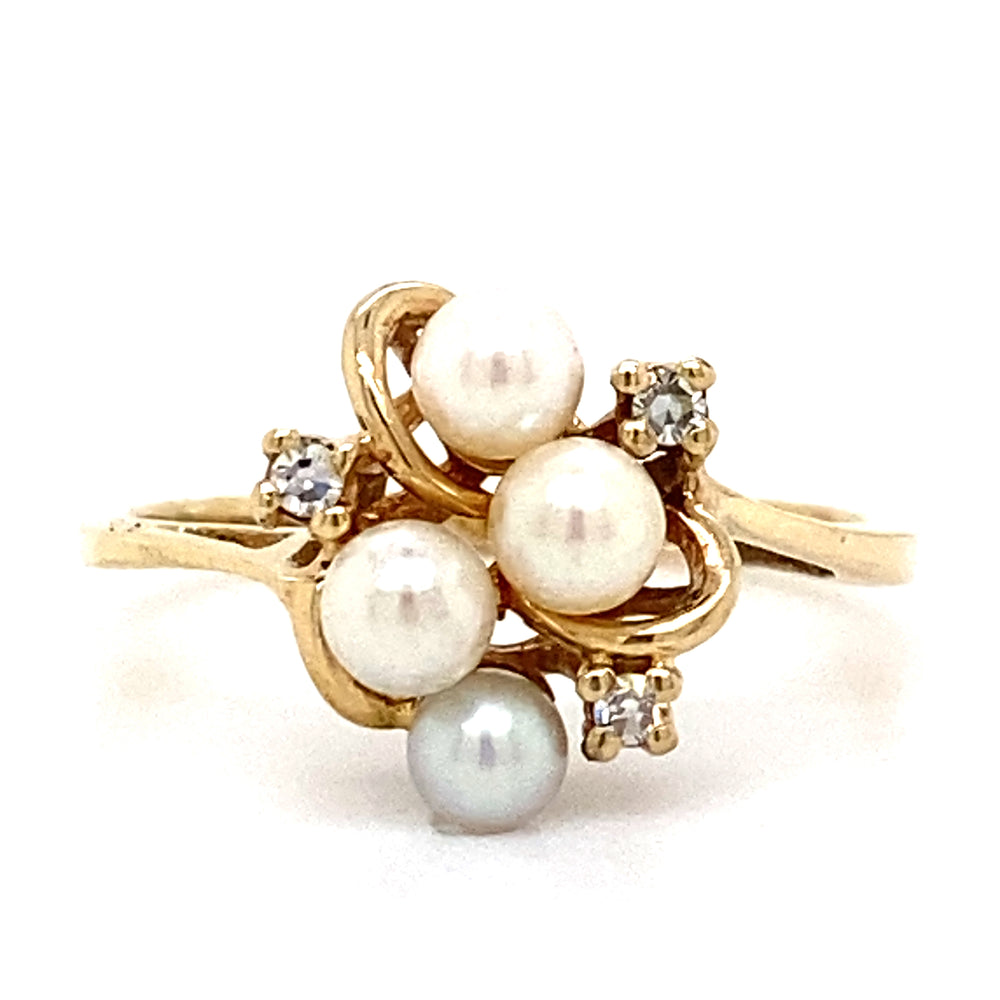 Estate Pearl Cluster Ring