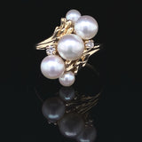 Estate Cultured Pearl Bypass Ring