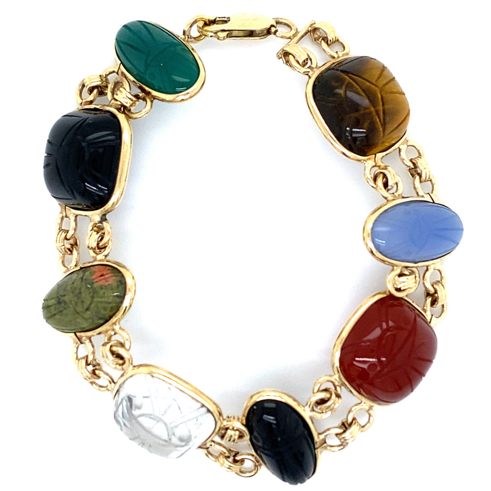 Estate 7.5" Scarab Bracelet