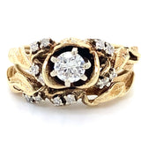 Estate 0.42cttw Diamond Wedding Set