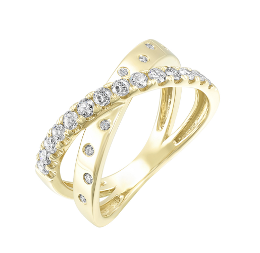 14K Yellow Gold & 0.50cttw Diamond Fashion Ring
