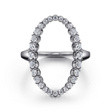 14K White Gold Graduating Diamond Fashion Ring by Gabriel