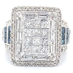 Estate Sapphire & Diamond Invisible Set Ring