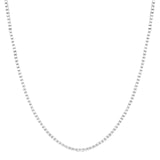 14K White Gold 1.50cttw Diamond Tennis Necklace Sz 18