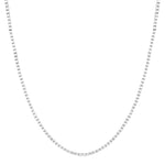 14K White Gold 1.50cttw Diamond Tennis Necklace Sz 18