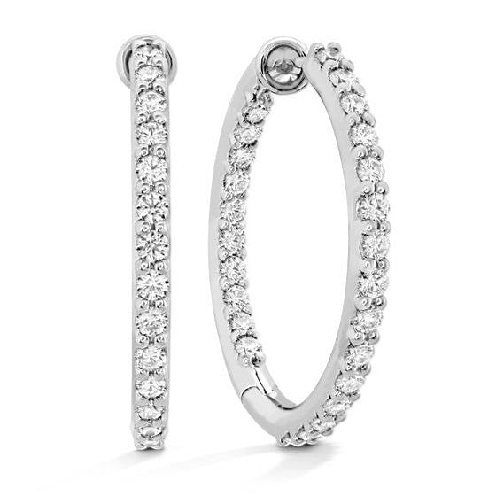 Hearts on Fire Diamond Inside/Outside Hoop Earrings