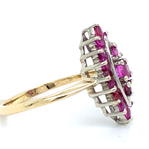 Estate Ruby Navette Ring