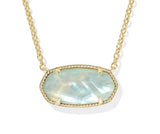 Elisa Gold Plated Light Blue Illusion Statement Short Pendant Necklace by Kendra Scott
