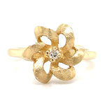 Estate Diamond Pinwheel Flower Ring
